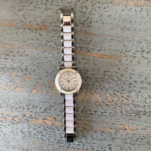 Anne Klein Silver and White Fashion Watch